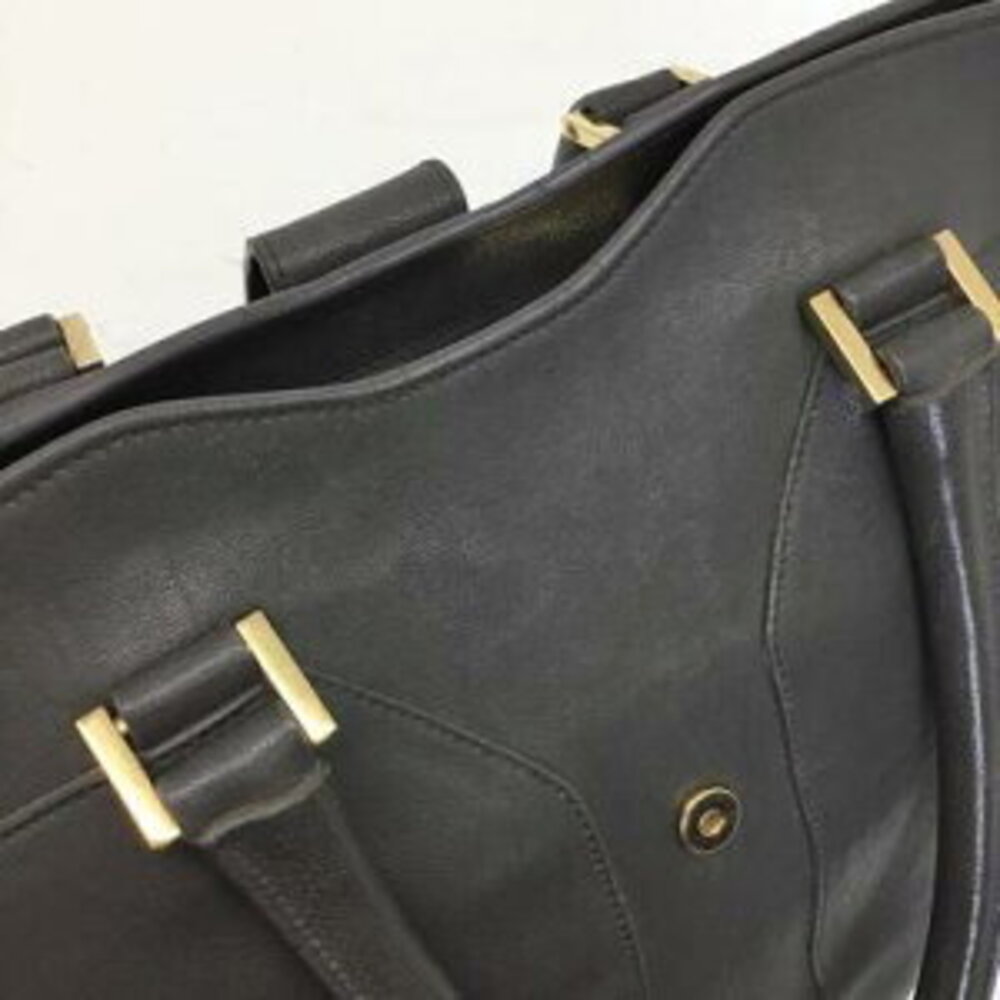 Saint Laurent Cabas Yves Chyc tote bag in Gray leather - Picture 15 of 15